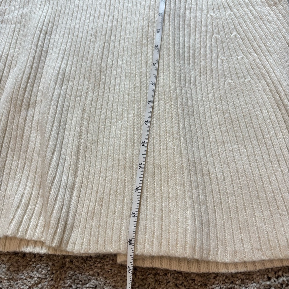 NWT Tommy Hilfiger Ivory Ribbed Knit Sweater Dress Women’s Large Classic Work - Picture 8 of 9